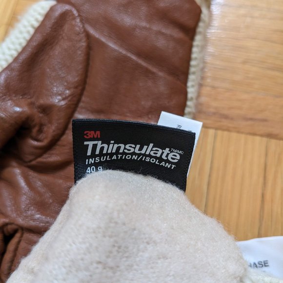 ๐ฅ Amazing Leather and Knit Gloves from Danier Leather in Cream + Brown ๐ฅ - Picture 5 of 5